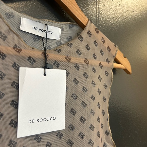 De Rococo M NWT completely sheer maxi Tan Sleeveless Dress - Picture 2 of 15